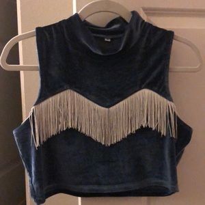 Western fringe Crop top